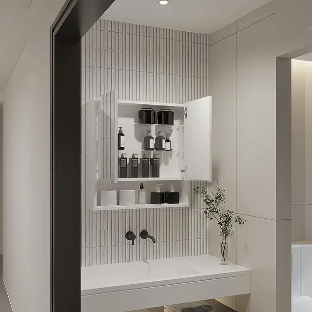 Alt view image 2 of 6 - Ozark 24" Medicine Cabinet With Mirror, One Shelf