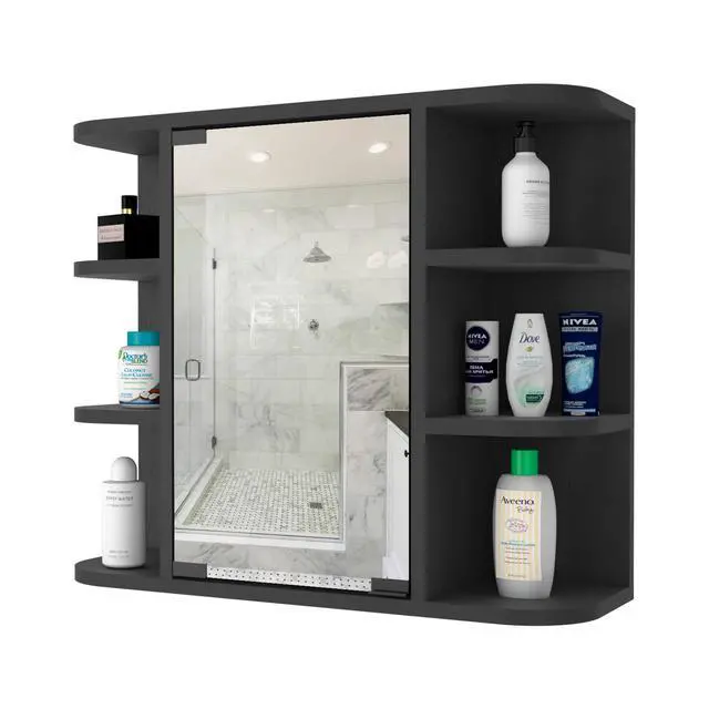 Alt view image 2 of 5 - Valdez Medicine Cabinet With Six Shelves, Mirror Cabinet