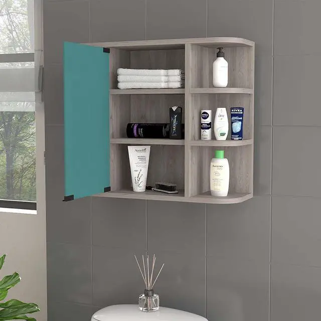 Alt view image 4 of 6 - Valdez Medicine Cabinet With Six Shelves, Mirror Cabinet