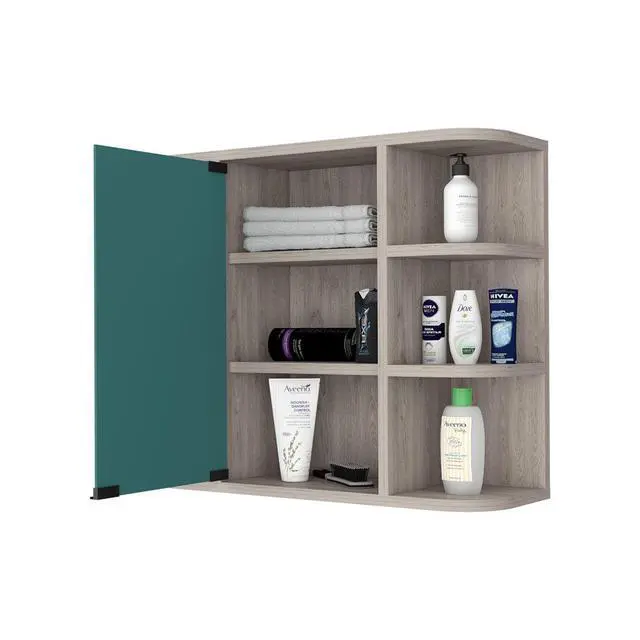 Alt view image 6 of 6 - Valdez Medicine Cabinet With Six Shelves, Mirror Cabinet