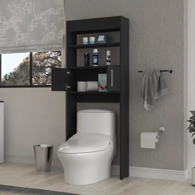 Alt view image 3 of 7 - Valencia Over The Toilet Cabinet, Two Shelves, Double Door