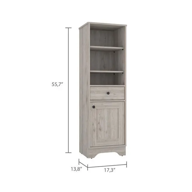 Alt view image 2 of 7 - Alaskan Linen Cabinet, One Drawer, Single Door Cabinet