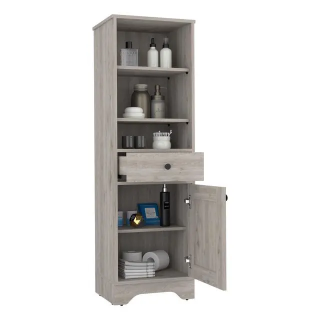 Alt view image 6 of 7 - Alaskan Linen Cabinet, One Drawer, Single Door Cabinet