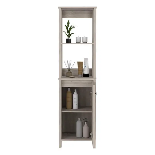 Alt view image 4 of 6 - Arctic Linen Cabinet, With Four Shelves, Single Door Cabinet