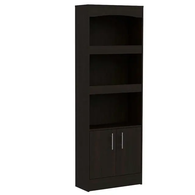 Alt view image 2 of 6 - Durango Bookcase, Three Shelves, Double Door Cabinet