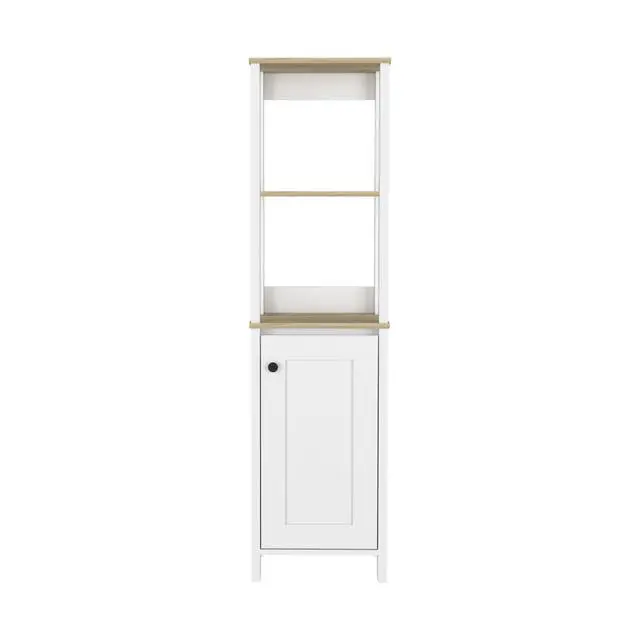 Alt view image 4 of 7 - Arctic Linen Cabinet, With Four Shelves, Single Door Cabinet