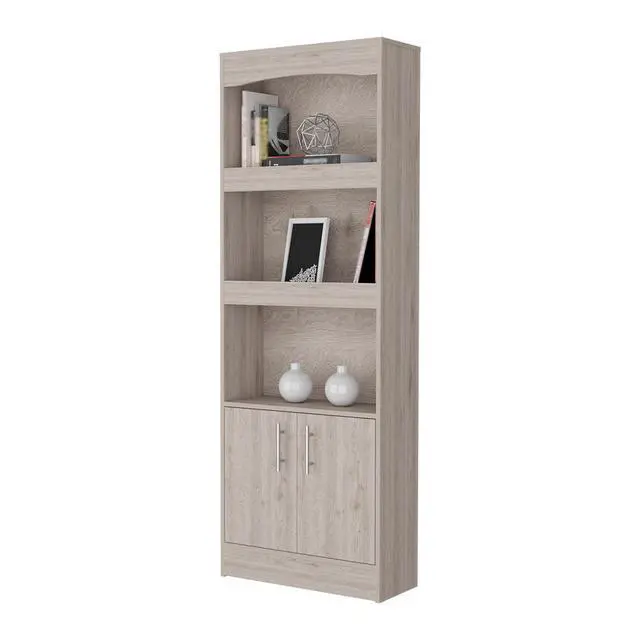Alt view image 4 of 7 - Durango Bookcase, Three Shelves, Double Door Cabinet