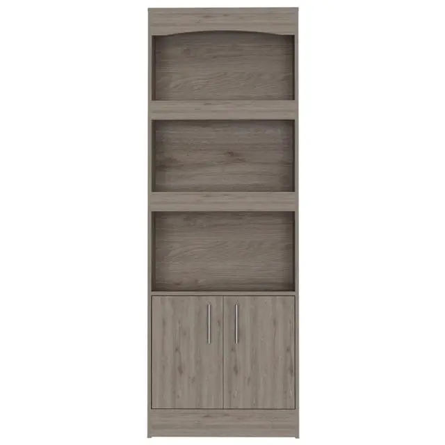Alt view image 2 of 7 - Durango Bookcase, Three Shelves, Double Door Cabinet