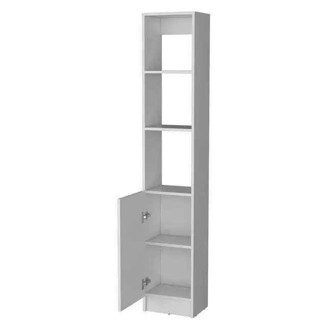 Alt view image 5 of 7 - Brenda Linen Cabinet with 1 door, 3 open shelves