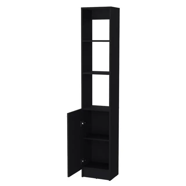 Alt view image 5 of 7 - Brenda Linen Cabinet with 1 door, 3 open shelves