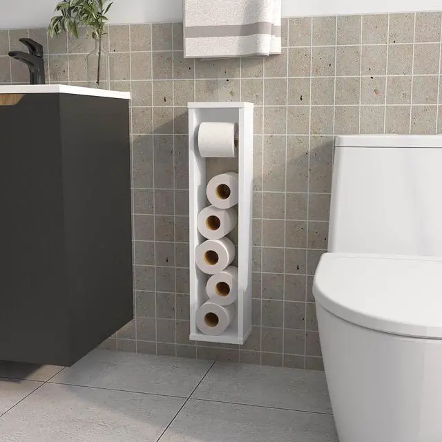 Main image of Supai Toilet Paper Holder in Melamine, White