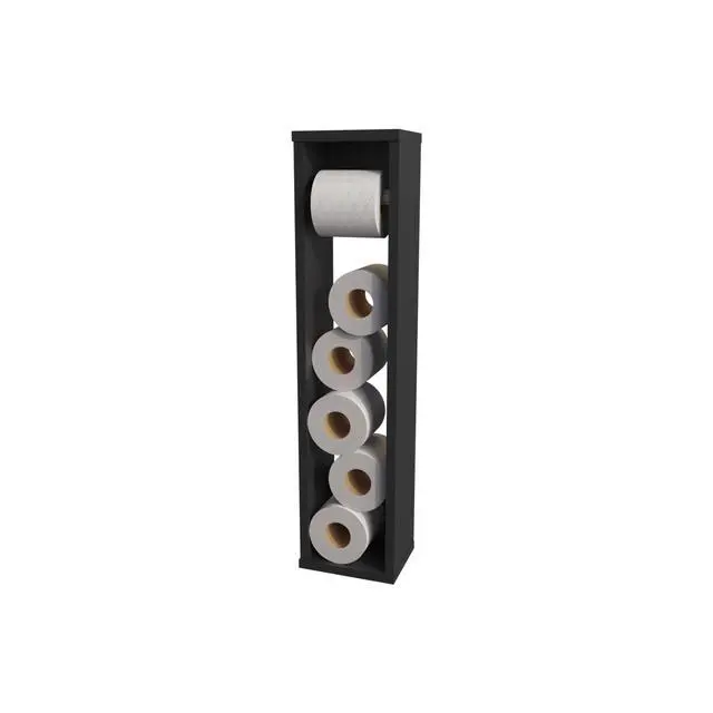 Alt view image 7 of 7 - Supai Toilet Paper Holder in Melamine, Black
