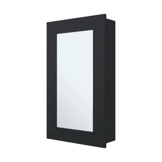 Alt view image 3 of 7 - Parks Medicine Cabinet With Included Mirror, Black