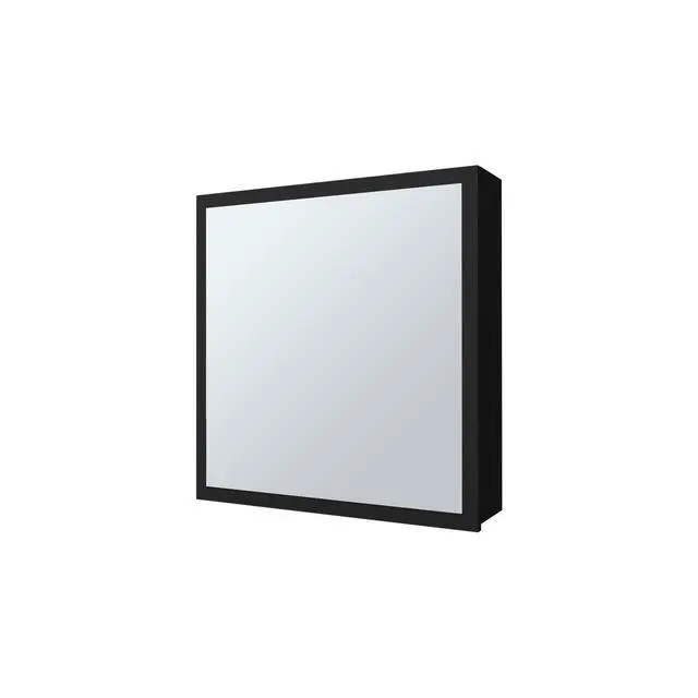 Alt view image 2 of 7 - Morenci Medicine Cabinet With Included Mirror And 1 Door, Black
