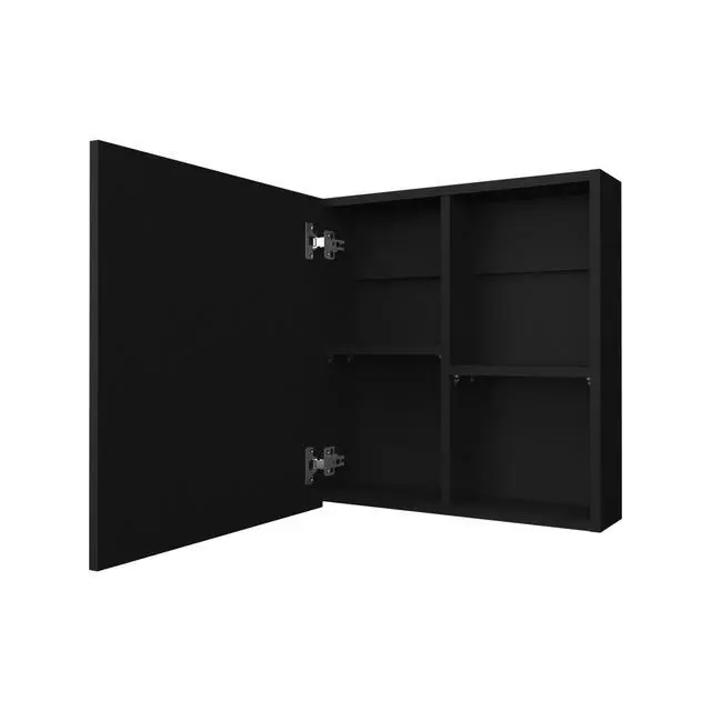 Alt view image 7 of 7 - Morenci Medicine Cabinet With Included Mirror And 1 Door, Black