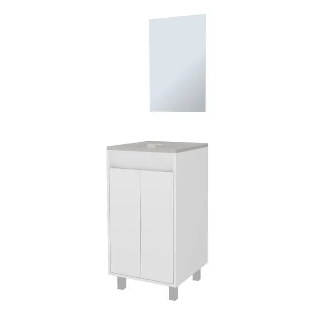 Alt view image 3 of 7 - Saratoga Bathroom Cabinet with 2 Doors, White