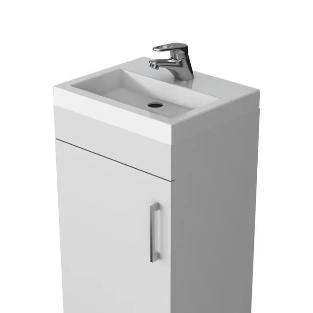 Alt view image 7 of 7 - Madrid Bathroom Vanity in melamine with 1 door