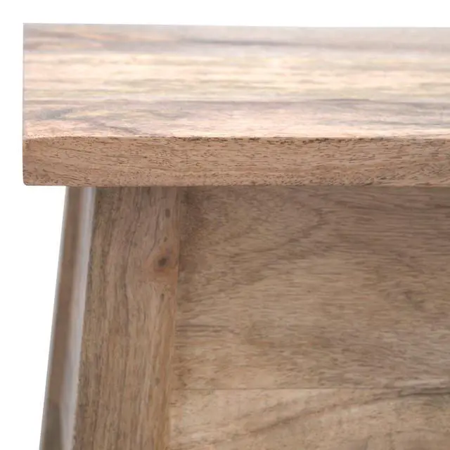 Alt view image 5 of 7 - Solid Wood Lid Up Storage Bench, Light Brown