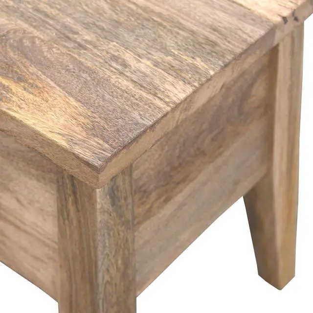 Alt view image 6 of 7 - Solid Wood Lid Up Storage Bench, Light Brown