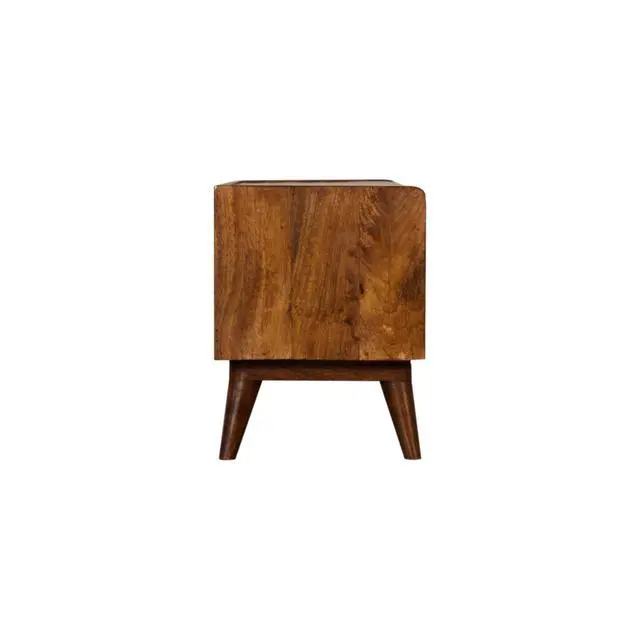 Alt view image 4 of 7 - Mud Linen Nordic Storage Bench, Upholstered, Beige and Brown