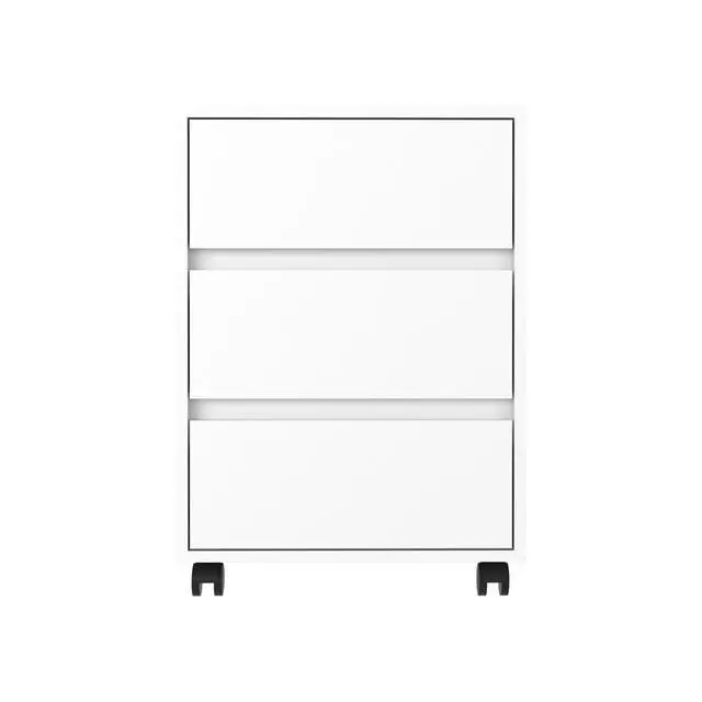 Alt view image 5 of 7 - Artemisa 3 Drawer Filing Cabinet, Four Casters, Superior Top -White