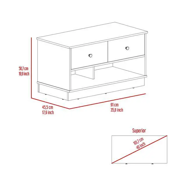 Alt view image 4 of 7 - Hamilton Storage Bench, Two Open Shelves, Two Drawers -Black