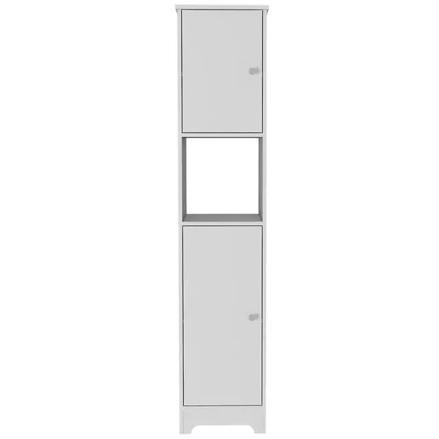 Alt view image 2 of 6 - Ibis Linen Cabinet, Double Doors, Four Interior Shelves, Two Cabinets -White