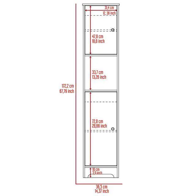 Alt view image 6 of 6 - Ibis Linen Cabinet, Double Doors, Four Interior Shelves, Two Cabinets -White