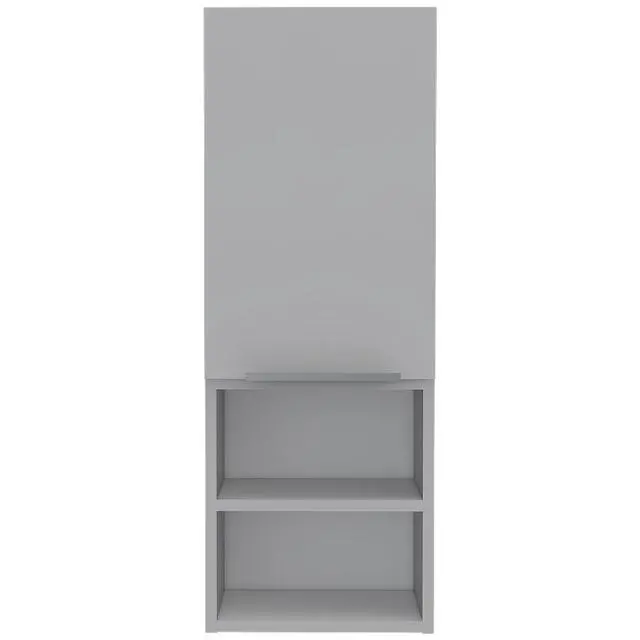 Alt view image 2 of 7 - Mila Bathroom Cabinet, with Two Internal Shelves, Two External Shelves and Single Door, White