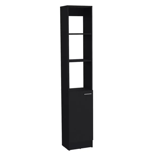 Alt view image 7 of 7 - Parks Linen Bathroom Storage Cabinet with one Doors, Tall Bathroom Cabinet with 6 Shelves, for Bathroom, Living Room, Kitchen