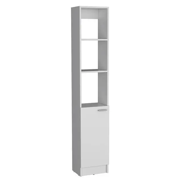 Alt view image 7 of 7 - Parks Linen Bathroom Storage Cabinet with one Doors, Tall Bathroom Cabinet with 6 Shelves, for Bathroom, Living Room, Kitchen