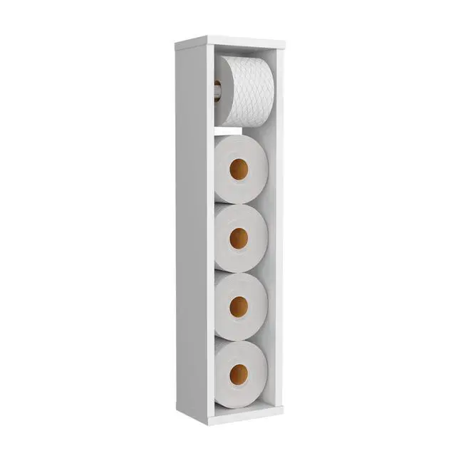 Alt view image 6 of 7 - Bali 28" High Toilet Paper Holder Narrow Shelf Organizer for Bathroom, Living Room, Kitchen