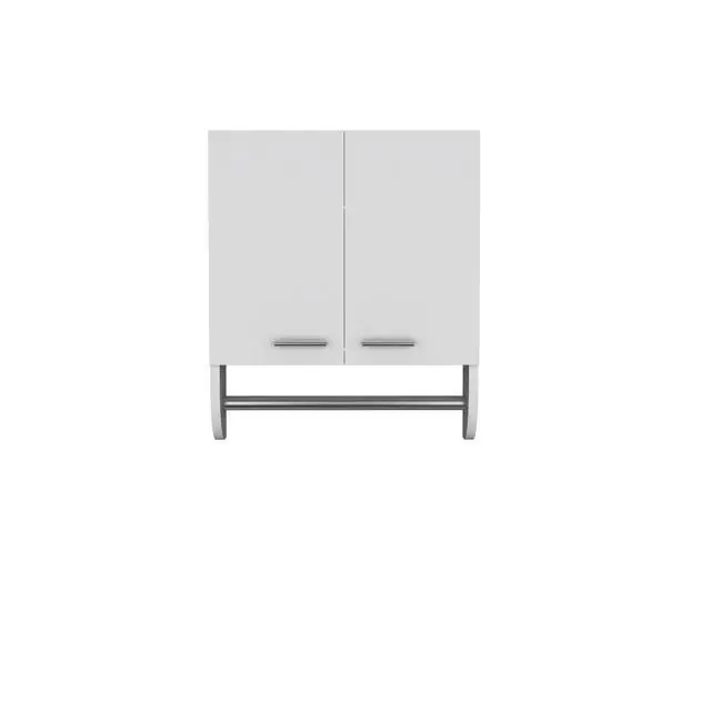Alt view image 6 of 7 - Optim Medicine Cabinet with towel holder 17.4" Wide Medice Cabinet Organizer with Two interior Shelves and Tower Holder for Bathroom, Kitchen, Mudroom