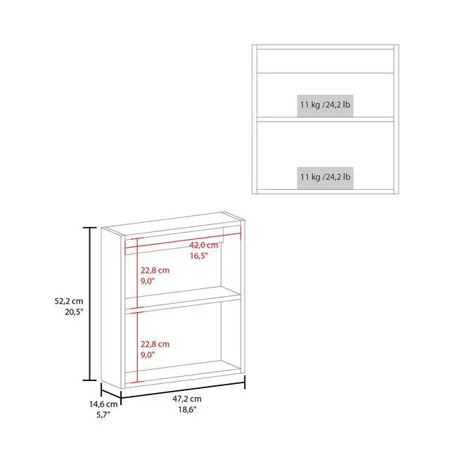Alt view image 3 of 7 - Luma Medicine Cabinet with Mirror Door 20.5" High Cabinet Organizer with Two interior Shelves for Bathroom, Kitchen, Mudroom