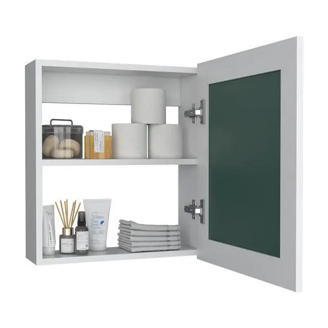 Alt view image 7 of 7 - Luma Medicine Cabinet with Mirror Door 20.5" High Cabinet Organizer with Two interior Shelves for Bathroom, Kitchen, Mudroom