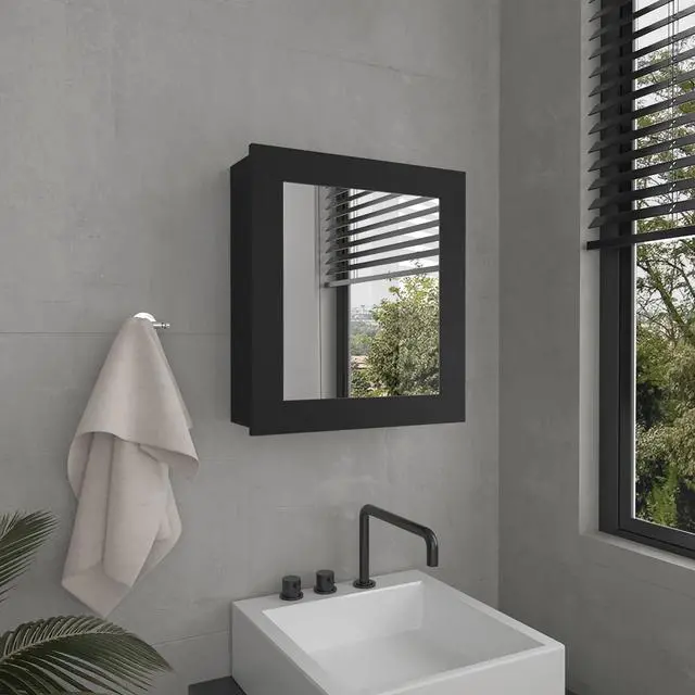 Main image of Luma Medicine Cabinet with Mirror Door 20.5" High Cabinet Organizer with Two interior Shelves for Bathroom, Kitchen, Mudroom