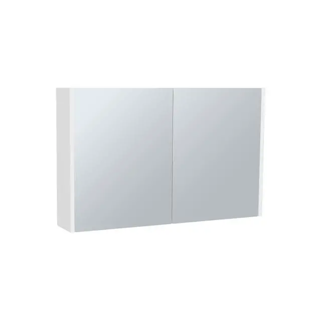 Alt view image 2 of 7 - Bouti 19.7" H x 31.5" W Double Door Mirror Medicine Cabinet, Three interior Shelves for Bathroom, Kitchen White