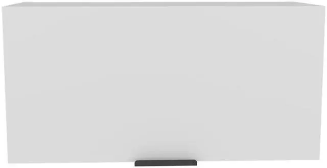 Alt view image 2 of 7 - Elsah Pull-Up Door Wall Cabinet, Compact Kitchen, Garage or Bathroom Storage Unit, White
