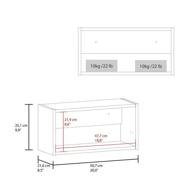 Alt view image 3 of 7 - Elsah Pull-Up Door Wall Cabinet, Compact Kitchen, Garage or Bathroom Storage Unit, White