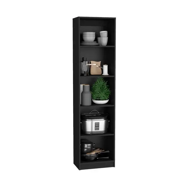 Alt view image 5 of 6 - 2 Piece Bookcase Living Room Set, Storage Cabinet, 42" Wide and 9 Shelves Black