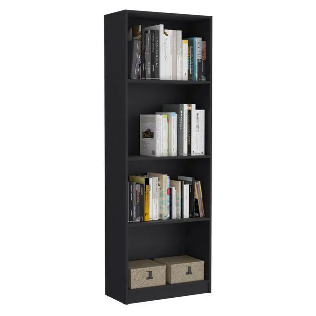 Alt view image 6 of 6 - 2 Piece Bookcase Living Room Set, Storage Cabinet, 42" Wide and 9 Shelves Black