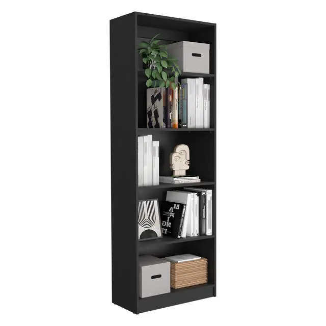 Alt view image 5 of 6 - Arbor 3 Piece Home Bookcase set, 74" Wide with 11 Shelves and Two Double-Door Cabinet , Living Room Set Set Black