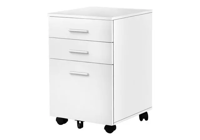 Alt view image 2 of 5 - File Cabinet, Rolling Mobile, Storage Drawers, Printer Stand, Office, Work, White Laminate, Contemporary, Modern