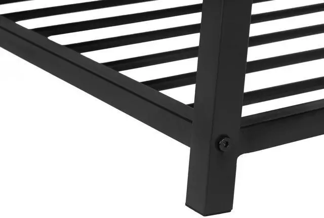 Alt view image 4 of 7 - Bench, Entryway, Hallway, Storage, 42" Rectangular, Grey Laminate, Black Metal, Contemporary, Modern