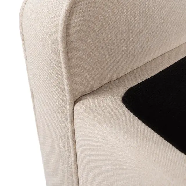 Alt view image 6 of 7 - Jacqueline 57.5" Tufted Roll Arm Storage Bench, Sky Neutral Beige Polyester