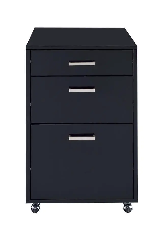 Alt view image 5 of 5 - Coleen Black High Gloss & Chrome Finish Cabinet