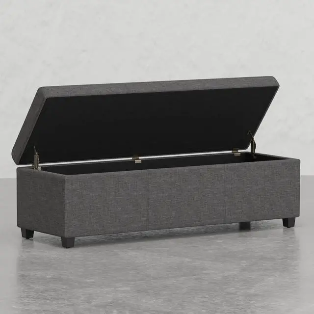 Alt view image 3 of 7 - Lincoln Extra Large Storage Ottoman Bench