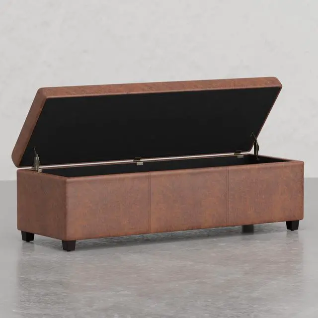 Alt view image 4 of 7 - Lincoln Extra Large Storage Ottoman Bench