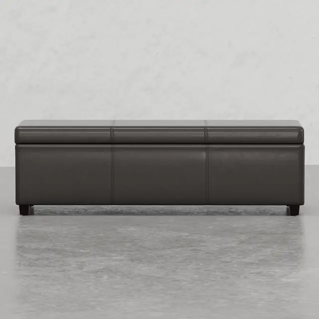 Alt view image 3 of 7 - Lincoln Extra Large Storage Ottoman Bench