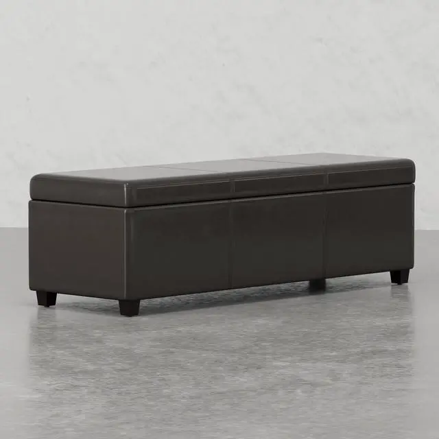 Alt view image 2 of 7 - Lincoln Extra Large Storage Ottoman Bench